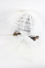 画像1: LOLITAその他(お買取対象外) / チュール段々レースヘッドドレス  白 I-26-05-14-134-LO-AC-SA-ZI (1)