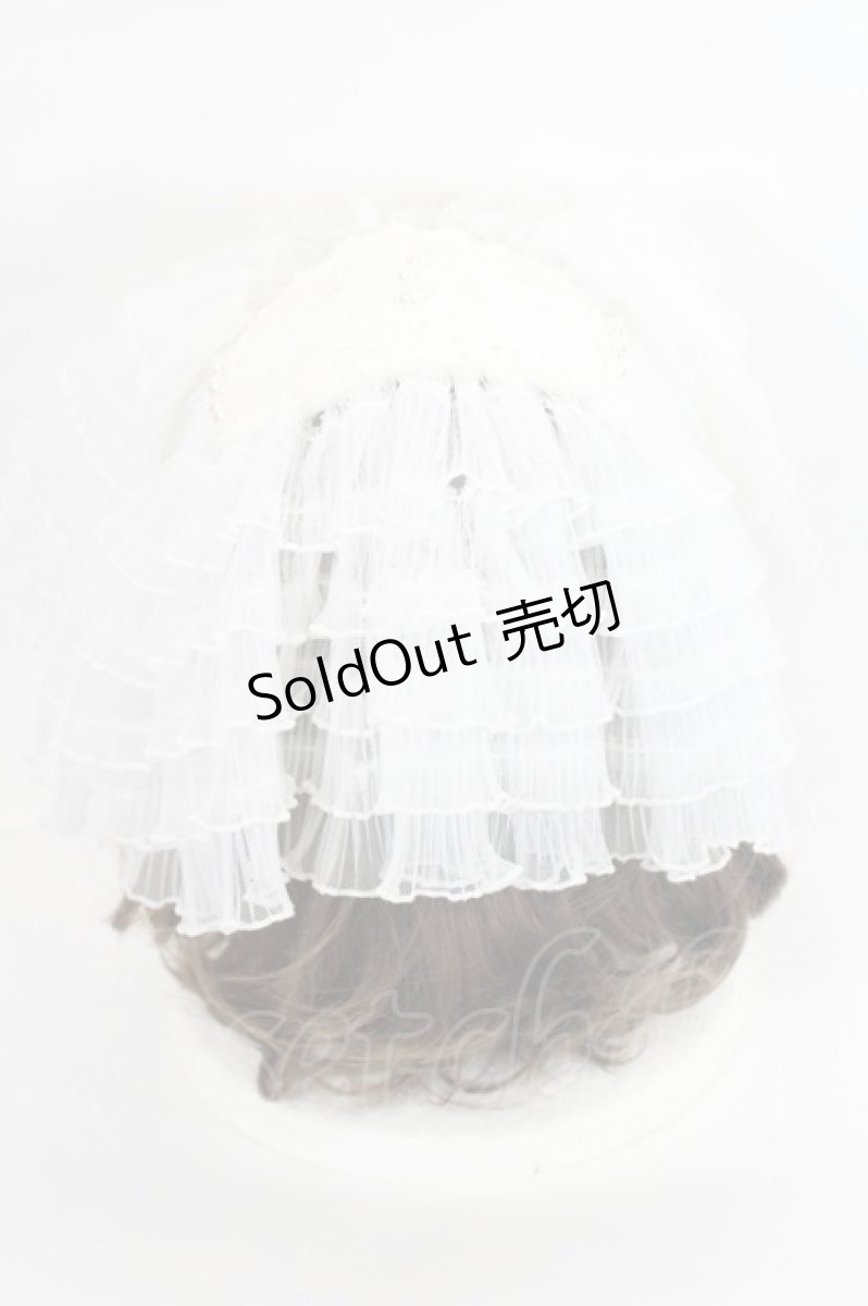 画像3: LOLITAその他(お買取対象外) / チュール段々レースヘッドドレス  白 I-26-05-14-134-LO-AC-SA-ZI (3)