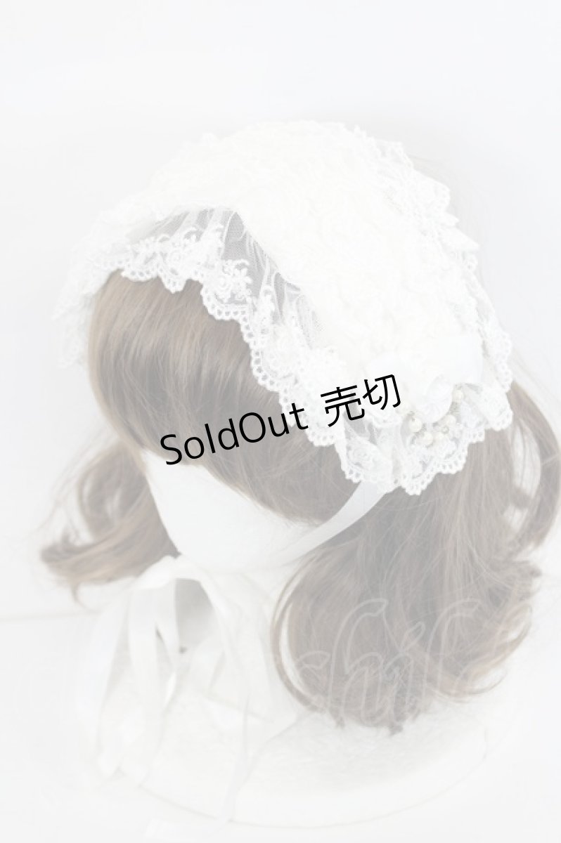 画像1: metamorphose / レースヘッドドレス  白 I-26-05-14-135-ME-ZA-SA-ZI (1)