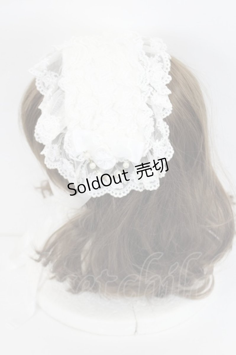 画像2: metamorphose / レースヘッドドレス  白 I-26-05-14-135-ME-ZA-SA-ZI (2)