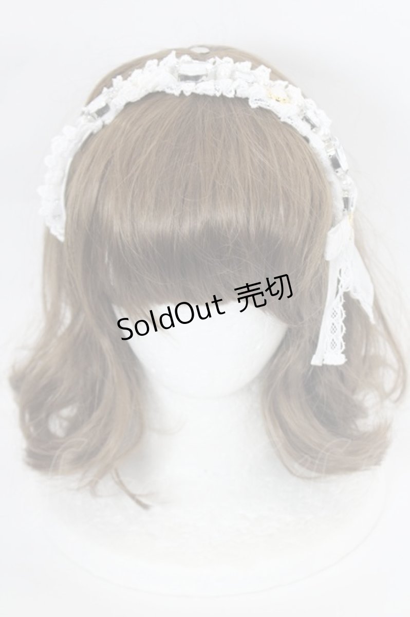 画像2: Angelic Pretty / Princess Jewelカチューシャ  白 I-26-05-14-136-AP-AC-SA-ZI (2)