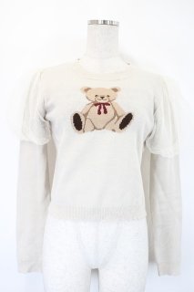 くまーん   様 axes femme POETIQUE / クマジャカードニットプルオーバー M ベージュ