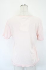 画像2: PINK HOUSE / ロゴフラワー刺繍半袖カットソー  ピンク I-26-05-14-025-LO-TO-SA-ZI (2)
