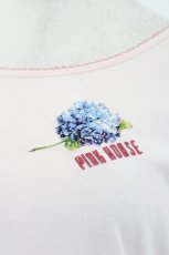 画像3: PINK HOUSE / ロゴフラワー刺繍半袖カットソー  ピンク I-26-05-14-025-LO-TO-SA-ZI (3)