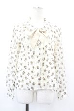 画像1: axes femme / 薔薇フロッキーブラウス M 白 I-26-05-16-004-AX-BL-SA-ZI (1)