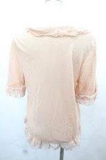 画像2: axes femme / フリルレース半袖カーディガン  ピンク I-26-05-16-045-AX-TO-SA-ZI (2)