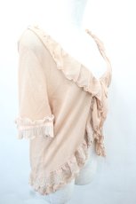画像3: axes femme / フリルレース半袖カーディガン  ピンク I-26-05-16-045-AX-TO-SA-ZI (3)