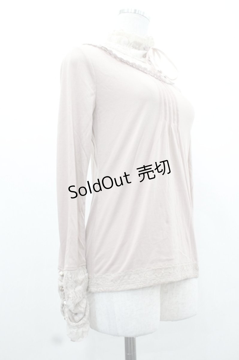 画像3: axes femme / レーシーネックインナーカットソー M ピンク I-26-05-16-051-AX-TO-SA-ZI (3)