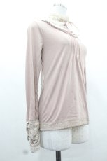 画像3: axes femme / レーシーネックインナーカットソー M ピンク I-26-05-16-051-AX-TO-SA-ZI (3)