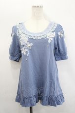 画像1: axes femme / お花ＸレースAラインPO M ブルー I-26-05-16-059-AX-TO-SA-ZI (1)