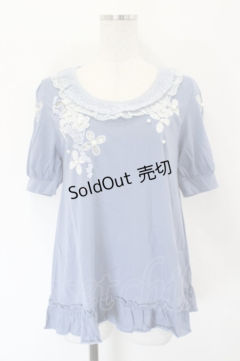 画像1: axes femme / お花ＸレースAラインPO M ブルー I-26-05-16-060-AX-TO-SA-ZI (1)