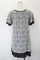 画像2: axes femme / レースＸドット重ねチュニック M クロ I-26-05-16-064-AX-TO-SA-ZI (2)