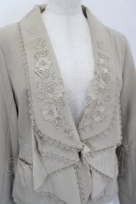 画像3: axes femme / 襟刺繍ジャケット M ベージュ I-26-05-16-081-AX-JA-SA-ZI (3)