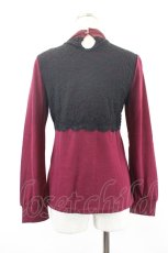 画像2: axes femme / ベストレイヤード風プルオーバー M ワイン I-26-05-16-012-AX-TO-SA-ZI (2)