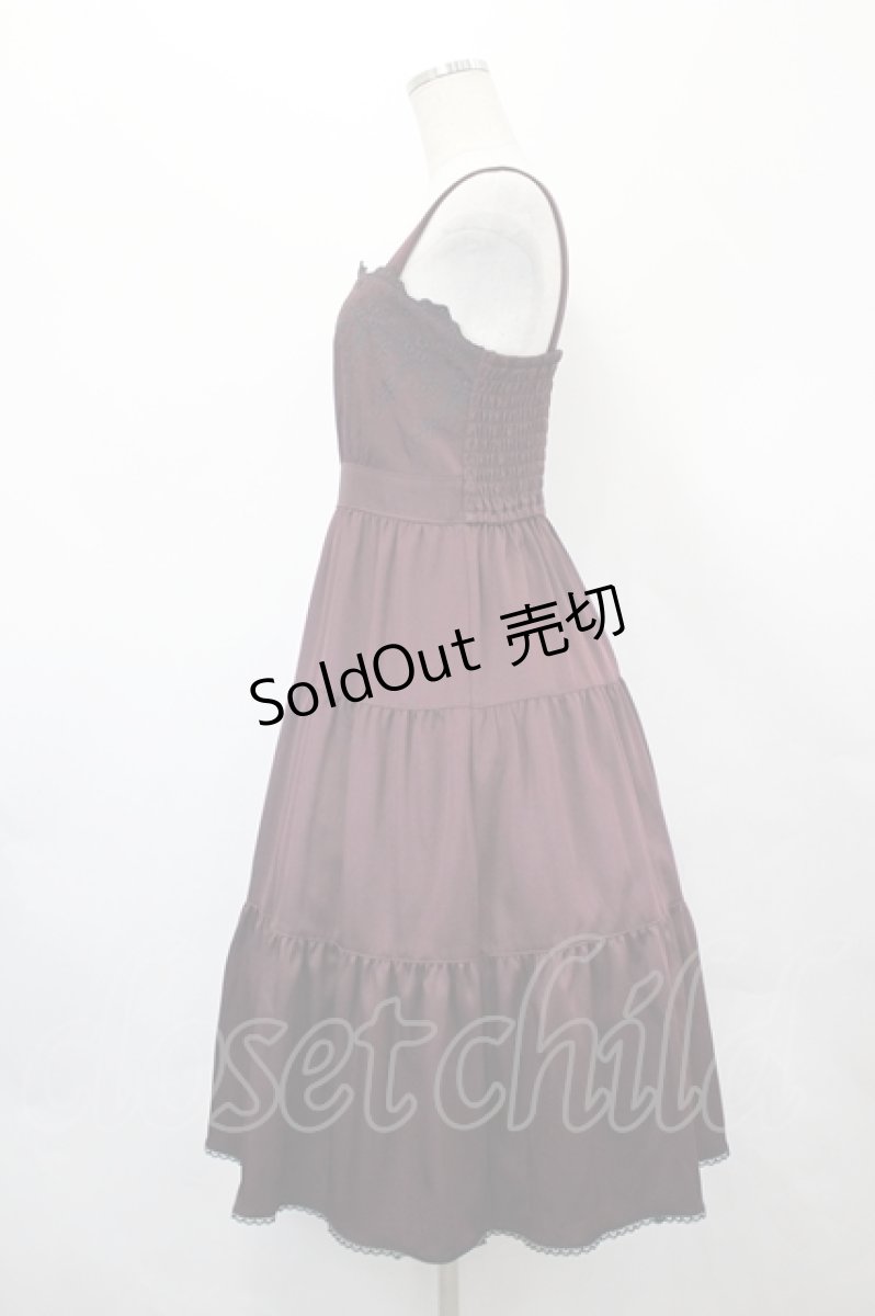 画像2: axes femme POETIQUE / スカラップ刺繍キャミワンピース M ワイン I-26-05-16-098-AX-OP-SA-ZI (2)