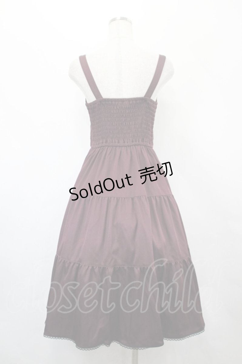 画像3: axes femme POETIQUE / スカラップ刺繍キャミワンピース M ワイン I-26-05-16-098-AX-OP-SA-ZI (3)