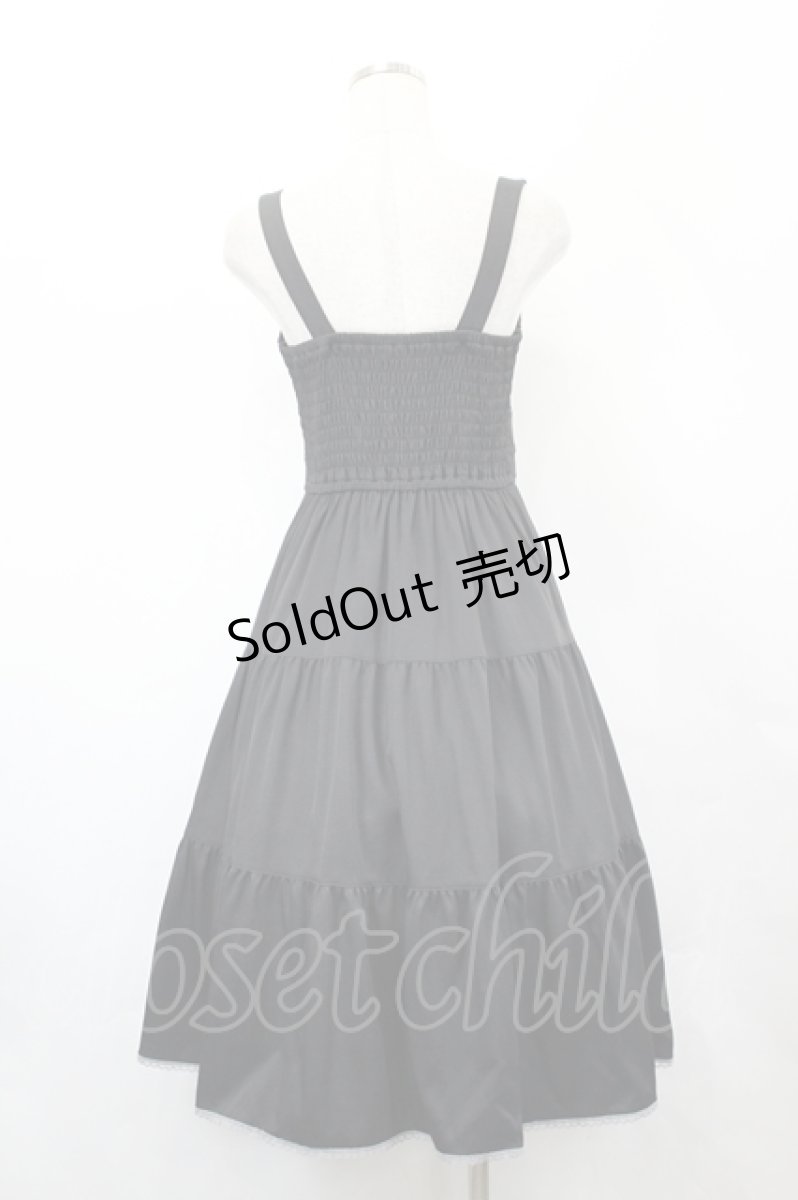 画像3: axes femme POETIQUE / スカラップ刺繍キャミワンピース M 黒 I-26-05-16-099-AX-OP-SA-ZI (3)