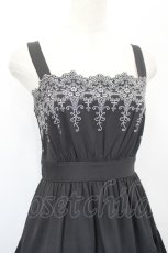 画像4: axes femme POETIQUE / スカラップ刺繍キャミワンピース M 黒 I-26-05-16-099-AX-OP-SA-ZI (4)