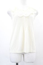 画像1: axes femme / フリル襟タンクトップ M キナリ I-26-05-16-016-AX-TO-SA-ZI (1)