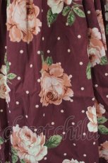画像6: LIZ LISA / 薔薇&ドット長袖ミニワンピース  ボルドー I-26-05-16-115-LO-OP-SA-ZI (6)