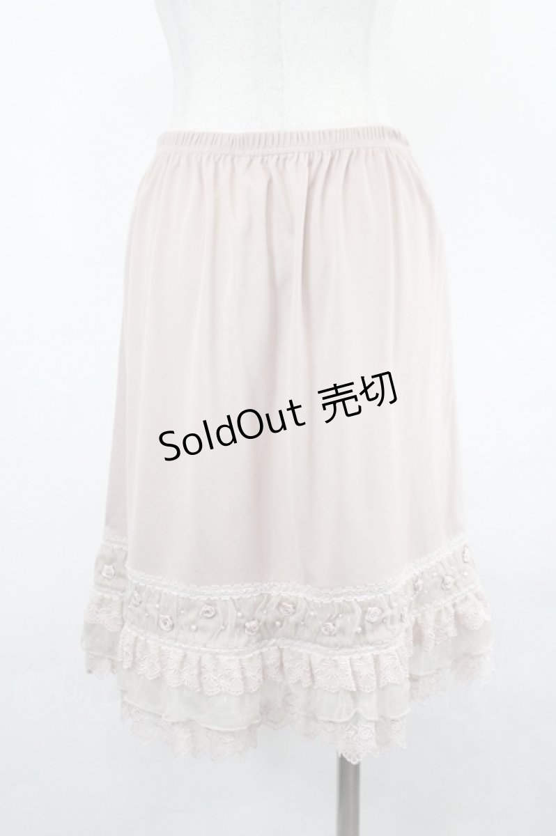 画像3: axes femme / はしごレースシフォンスカート  アワピンク I-26-05-16-128-AX-SK-SA-ZI (3)