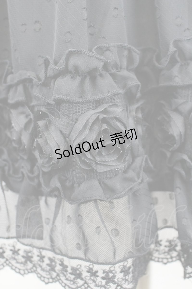 画像4: axes femme / お花モチーフ付ミニスカート M クロ I-26-05-16-135-AX-SK-SA-ZI (4)