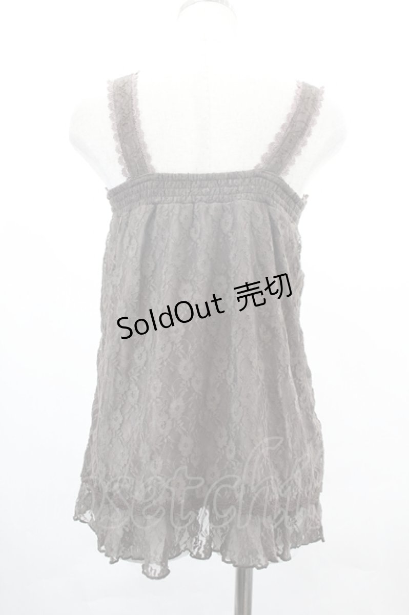 画像2: axes femme / 総レースアウターキャミ M チャ I-26-05-16-023-AX-TO-SA-ZI (2)