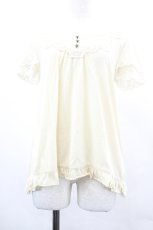 画像1: axes femme / レース重ね半袖カットソー  アイボリー I-26-05-16-028-AX-TO-SA-ZI (1)
