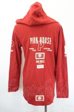 画像2: PINK HOUSE / ワッペン付きフード長袖カットソー L レッド I-26-05-18-027-LO-TS-SA-ZI (2)