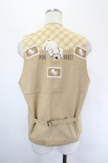 画像2: PINK HOUSE / 犬刺繍切替ベスト  ベージュ I-26-05-18-037-LO-TO-SA-ZI (2)