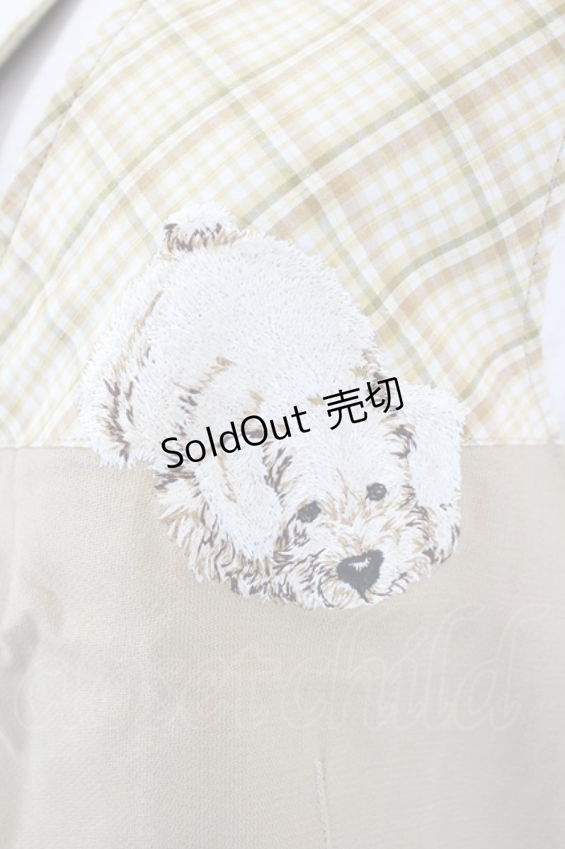 画像5: PINK HOUSE / 犬刺繍切替ベスト  ベージュ I-26-05-18-037-LO-TO-SA-ZI (5)