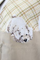 画像5: PINK HOUSE / 犬刺繍切替ベスト  ベージュ I-26-05-18-037-LO-TO-SA-ZI (5)