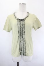 画像1: INGEBORG / フリルラインTシャツ M グリーン I-26-05-18-041-LO-TS-SA-ZI (1)