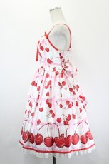 画像2: Angelic Pretty / Charming Cherryジャンパースカート  白 I-26-05-18-048-AP-OP-SA-ZI (2)
