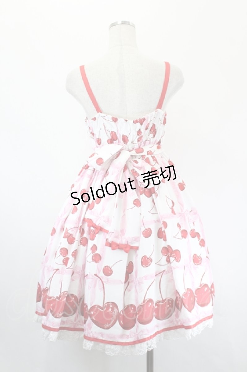 画像3: Angelic Pretty / Charming Cherryジャンパースカート  白 I-26-05-18-048-AP-OP-SA-ZI (3)
