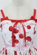 画像5: Angelic Pretty / Charming Cherryジャンパースカート  白 I-26-05-18-048-AP-OP-SA-ZI (5)
