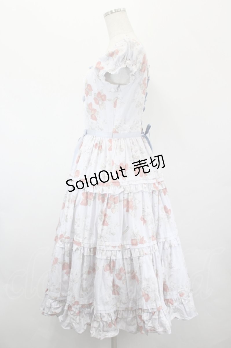 画像2: Victorian maiden / イングリッシュベリーリボンティアードロングドレス  サックス I-26-05-18-053-CL-OP-SA-ZI (2)