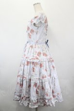 画像2: Victorian maiden / イングリッシュベリーリボンティアードロングドレス  サックス I-26-05-18-053-CL-OP-SA-ZI (2)