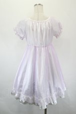 画像3: E hyphen world gallery / チュール重ね半袖ワンピース  ラベンダーＸ白 I-26-05-18-059-LO-OP-SA-ZI (3)