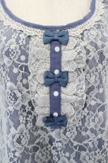 画像4: axes femme / レースＸドット重ねチュニック M ブルー I-26-05-18-073-AX-TO-SA-ZI (4)