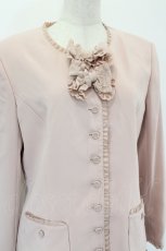 画像7: INGEBORG / ノーカラージャケット&ペンシルスカートセットアップ M ピンク I-26-05-18-076-LO-SK-SA-ZI (7)