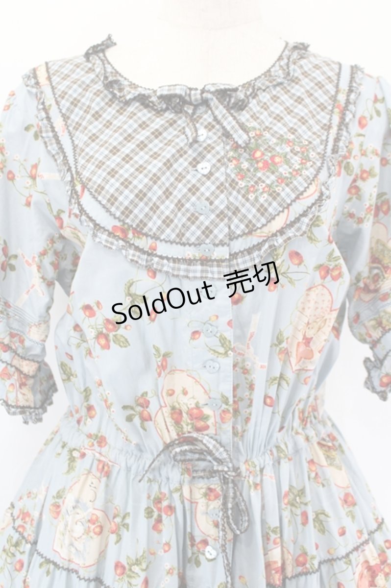 画像5: PINK HOUSE / Rambling Heartsプリントパッチワークワンピース  サックス I-26-05-18-079-LO-OP-SA-ZI (5)