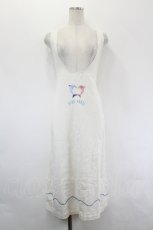 画像1: PINK HOUSE / いるか刺繍入りジャンパースカート  アイボリー I-26-05-18-080-LO-OP-SA-ZI (1)