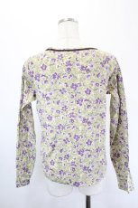 画像2: PINK HOUSE / 花柄ラグランスリーブTシャツ M ベージュ×パープル I-26-05-18-012-LO-TS-SA-ZI (2)