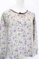 画像3: PINK HOUSE / 花柄ラグランスリーブTシャツ M ベージュ×パープル I-26-05-18-012-LO-TS-SA-ZI (3)