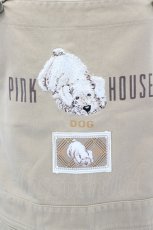 画像4: PINK HOUSE / 犬刺繍&ワッペンオーバーオールジャンパースカート  ベージュ I-26-05-18-093-LO-OP-SA-ZI (4)