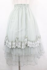 画像1: axes femme / ローズ付ドレープチュールスカート  ミント I-26-05-18-103-AX-SK-SA-ZI (1)