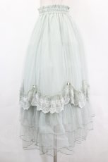画像2: axes femme / ローズ付ドレープチュールスカート  ミント I-26-05-18-103-AX-SK-SA-ZI (2)