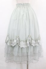 画像3: axes femme / ローズ付ドレープチュールスカート  ミント I-26-05-18-103-AX-SK-SA-ZI (3)