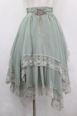 画像1: axes femme / 裾レースイレヘムスカート  ミント I-26-05-18-108-AX-SK-SA-ZI (1)